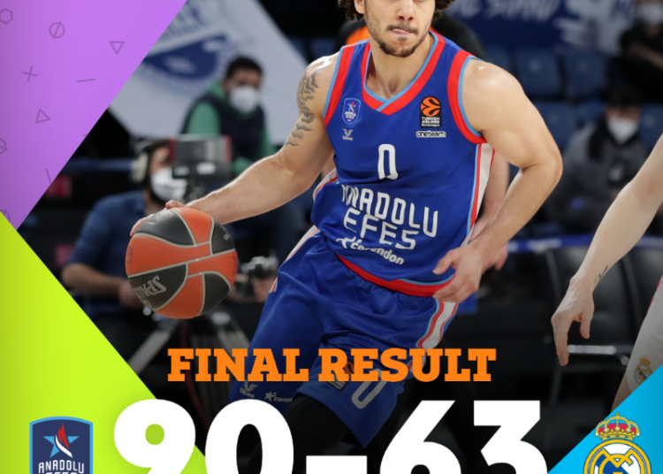 Eurolega: l’Efes domina il Real grazie a un secondo tempo stellare