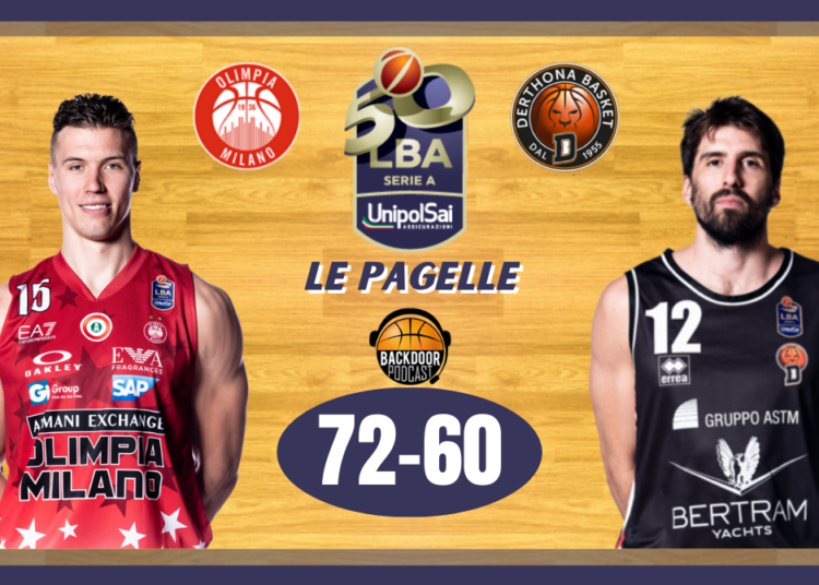Legabasket: Derthona ci crede, ma Bentil guida la rimonta Olimpia, le pagelle: