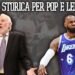 NBA: coach Pop e Lebron, le due pietre miliari del basket moderno