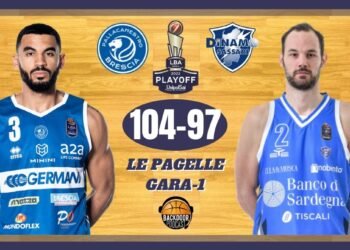 Legabasket: Della Valle ne mette 30 e Brescia vince gara 1 contro Sassari, le pagelle