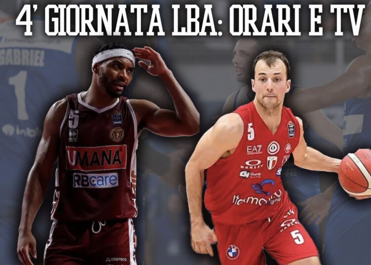 Legabasket: orari e dove vedere la quarta giornata in streaming e tv
