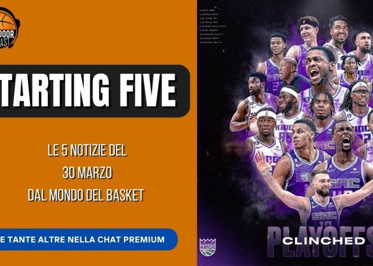 Starting five 30-3: i Kings tornano ai playoff, l’ASVEL viene multato e il futuro di Bronny James