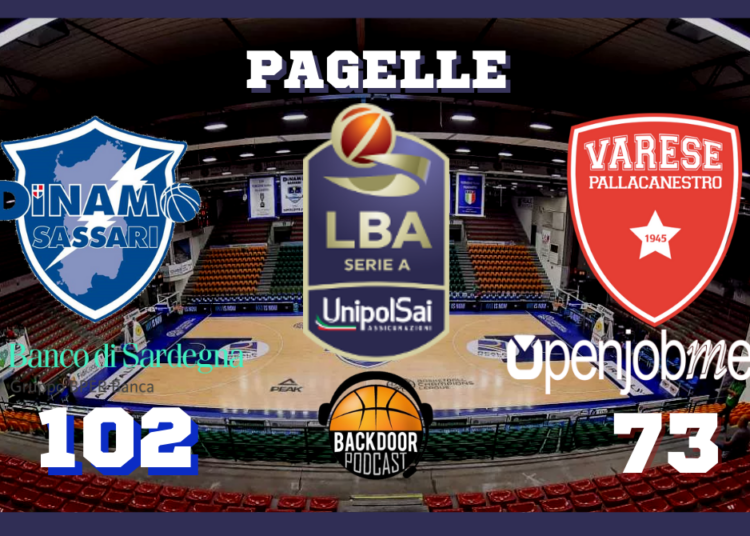 Legabasket: Dinamo di energia, Varese si spegne. Le pagelle