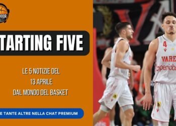 Starting Five 13-04: Varese a rischio retrocessione, polemiche dopo Scafati-Brindisi e il derby italiano