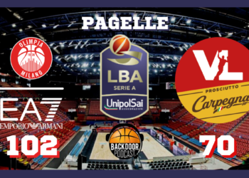 Legabasket: Pesaro dura un quarto poi l’Olimpia Milano spadroneggia, le pagelle