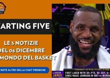 LeBron sempre dominante, follie dal college, gli errori arbitrali in Eurolega – Starting Five 6 Dicembre