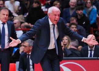 Zeljko Obradovic- Nebojsa Covic, scintille sul pubblico di Belgrado Partizan Obradovic