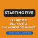 Pesaro, Valencia e LBA Awards – Starting Five 10 aprile